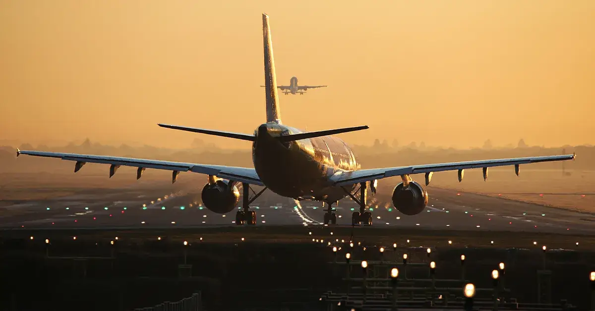 Airplane landing
